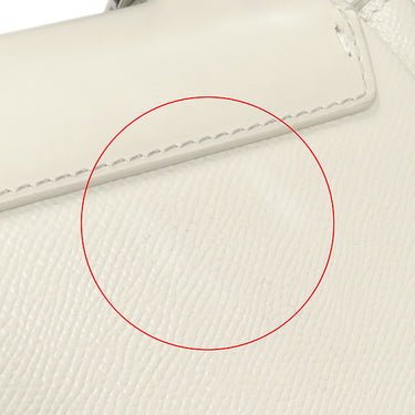 メゾン マルタン マルジェラ MAISON MARTIN MARGIELA スナッチト アシンメトリック マイクロ SB1WD0013 ライトグレー レザー グレイニーレザー 2WAYバッグ シルバー金具 白