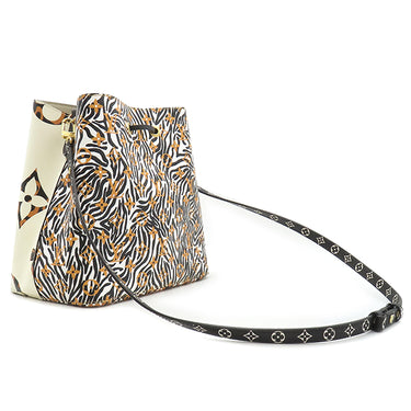 ルイヴィトン LOUIS VUITTON ネオノエ M44679 イヴォワール モノグラムキャンバス ショルダーバッグ ゴールド金具 アニマル柄 レオパード ゼブラ