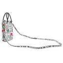 バレンシアガ BALENCIAGA ボンジュールパリ ショッピング フォンホルダー 593826 1BW5N ホワイト×ブラック レザー ショルダーバッグ シルバー金具 白 黒