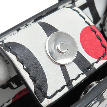 バレンシアガ BALENCIAGA ボンジュールパリ ショッピング フォンホルダー 593826 1BW5N ホワイト×ブラック レザー ショルダーバッグ シルバー金具 白 黒