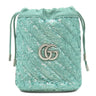 グッチ GUCCI GGマーモント ミニ スパンコール バケット 575163 エメラルド レザー スパンコール ショルダーバッグ ガンメタル金具 ダイアゴナル