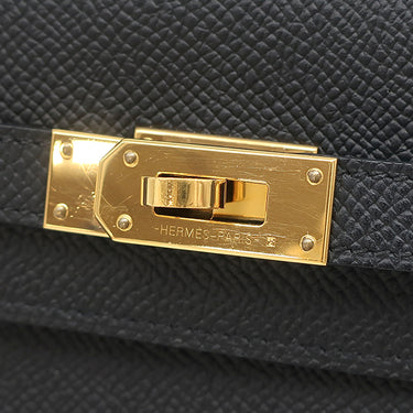 エルメス HERMES ケリーウォレット ロング トゥーゴー ブラック ヴォーエプソン 長財布 ゴールド金具 黒