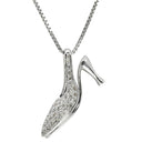 ノンブランド NON BRAND ダイヤモンド 0.47ct 靴モチーフ ペンダント ホワイトゴールド K18WG ダイヤモンド ネックレス ハイヒール 18K 750 WG