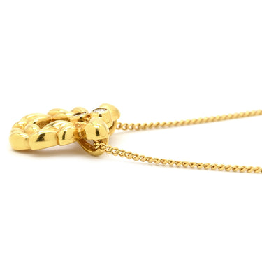クリスチャン・ディオール Christian Dior リースモチーフ イエローゴールド K18YG ダイヤモンド ネックレス 2Pダイヤ 18K 750 YG