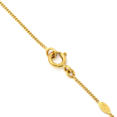クリスチャン・ディオール Christian Dior リースモチーフ イエローゴールド K18YG ダイヤモンド ネックレス 2Pダイヤ 18K 750 YG