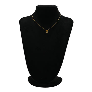 クリスチャン・ディオール Christian Dior リースモチーフ イエローゴールド K18YG ダイヤモンド ネックレス 2Pダイヤ 18K 750 YG