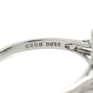 ノンブランド NON BRAND エメラルド 1.00ct ダイヤモンド グリーン×プラチナシルバー Pt900 エメラルド ダイヤモンド リング 指輪 緑 エメラルドカット プラチナ900 17.5号