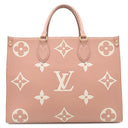ルイヴィトン LOUIS VUITTON オンザゴー MM M46286 ローズトリアノン×クレーム モノグラムアンプラント バイカラーモノグラムアンプラント トートバッグ ゴールド金具 ハンドバッグ