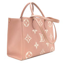ルイヴィトン LOUIS VUITTON オンザゴー MM M46286 ローズトリアノン×クレーム モノグラムアンプラント バイカラーモノグラムアンプラント トートバッグ ゴールド金具 ハンドバッグ