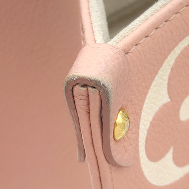 ルイヴィトン LOUIS VUITTON オンザゴー MM M46286 ローズトリアノン×クレーム モノグラムアンプラント バイカラーモノグラムアンプラント トートバッグ ゴールド金具 ハンドバッグ