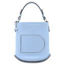 デルヴォー DELVAUX パン ミニ バケットバッグ AA0607AQY045HPA アジュール レザー トリヨンソフトレザー ハンドバッグ シルバー金具 青