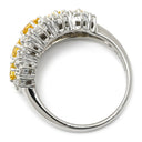 タサキ TASAKI サファイア ダイヤ デザインリング イエロー×プラチナシルバー Pt900 サファイア ダイヤモンド リング 指輪 TASAKI Au750 18K 18金 プリンセスカット 12号