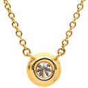 ティファニー Tiffany & Co ソレスト ダイヤ イエローゴールド K18YG ダイヤモンド ネックレス 18K 750 YG ブリリアントカット