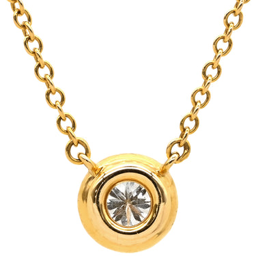 ティファニー Tiffany & Co ソレスト ダイヤ イエローゴールド K18YG ダイヤモンド ネックレス 18K 750 YG ブリリアントカット