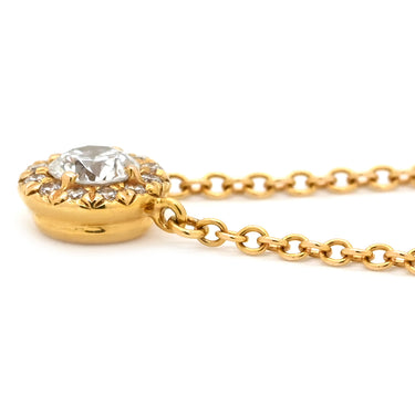 ティファニー Tiffany & Co ソレスト ダイヤ イエローゴールド K18YG ダイヤモンド ネックレス 18K 750 YG ブリリアントカット