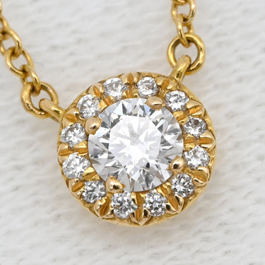 ティファニー Tiffany & Co ソレスト ダイヤ イエローゴールド K18YG ダイヤモンド ネックレス 18K 750 YG ブリリアントカット
