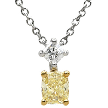 ティファニー Tiffany & Co ルシダ ダイヤモンド プラチナシルバー×イエローゴールド Pt950 K18YG ダイヤモンド ネックレス T＆Co. イエローダイヤ Pt950 18K YG