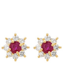 ティファニー Tiffany & Co ルビー ダイヤ レッド×イエローゴールド K18YG ルビー ダイヤモンド ピアス 750 18K 18金