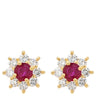 ティファニー Tiffany & Co ルビー ダイヤ レッド×イエローゴールド K18YG ルビー ダイヤモンド ピアス 750 18K 18金