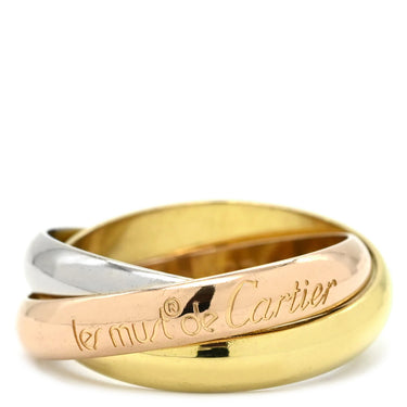 カルティエ Cartier トリニティクラシック ホワイトゴールド×イエローゴールド×ピンクゴールド K18WG K18YG K18PG #54(JP14) リング 指輪 3連 3カラー 3ゴールド18K 750 13号