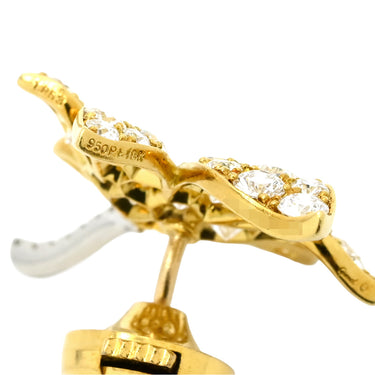 ギメル Gimel 紅葉 楓モチーフ イエローゴールド Pt950 K18YG ダイヤモンド ブローチ 葉 リーフ 18K 750 YG プラチナ950