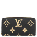 ルイヴィトン LOUIS VUITTON ジッピー ウォレット M80481 ブラック×ベージュ レザー バイカラーモノグラムアンプラントレザー 長財布 ゴールド金具 黒 ラウンドファスナー 小銭入れ