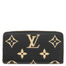 ルイヴィトン LOUIS VUITTON ジッピー ウォレット M80481 ブラック×ベージュ レザー バイカラーモノグラムアンプラントレザー 長財布 ゴールド金具 黒 ラウンドファスナー 小銭入れ