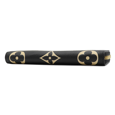 ルイヴィトン LOUIS VUITTON ジッピー ウォレット M80481 ブラック×ベージュ レザー バイカラーモノグラムアンプラントレザー 長財布 ゴールド金具 黒 ラウンドファスナー 小銭入れ