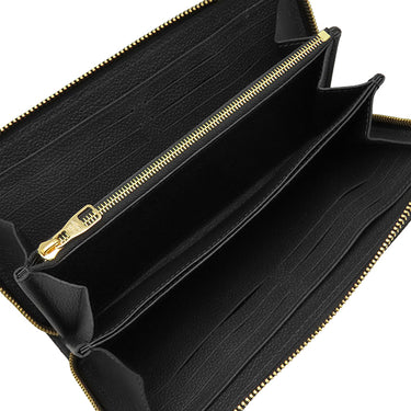 ルイヴィトン LOUIS VUITTON ジッピー ウォレット M80481 ブラック×ベージュ レザー バイカラーモノグラムアンプラントレザー 長財布 ゴールド金具 黒 ラウンドファスナー 小銭入れ