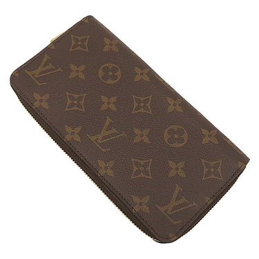 ルイヴィトン LOUIS VUITTON ジッピー ウォレット M41895 フューシャ モノグラムキャンバス 長財布 ゴールド金具 茶 赤 ラウンドファスナー