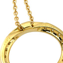ギメル Gimel オーバルモチーフ ダイヤ ペンダント イエローゴールド K18YG ダイヤモンド ネックレス 18K 750 YG パヴェ