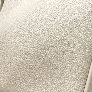 グッチ GUCCI ロゴ プリント 574803 アイボリー レザー ショルダーバッグ ゴールド金具 白 ミニ