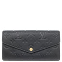 ルイヴィトン Louis Vuitton ポルトフォイユ サラ M82257 ノワール モノグラムアンプラント 長財布 ゴールド金具 エンヴェロップ型 フラップ