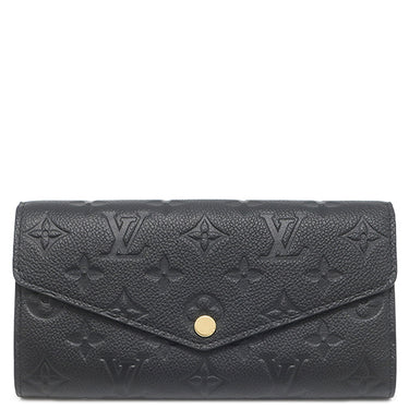 ルイヴィトン Louis Vuitton ポルトフォイユ サラ M82257 ノワール モノグラムアンプラント 長財布 ゴールド金具 エンヴェロップ型 フラップ