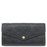 ルイヴィトン Louis Vuitton ポルトフォイユ サラ M82257 ノワール モノグラムアンプラント 長財布 ゴールド金具 エンヴェロップ型 フラップ