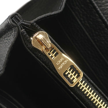 ルイヴィトン Louis Vuitton ポルトフォイユ サラ M82257 ノワール モノグラムアンプラント 長財布 ゴールド金具 エンヴェロップ型 フラップ