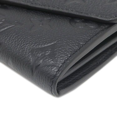 ルイヴィトン Louis Vuitton ポルトフォイユ サラ M82257 ノワール モノグラムアンプラント 長財布 ゴールド金具 エンヴェロップ型 フラップ