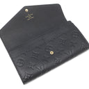 ルイヴィトン Louis Vuitton ポルトフォイユ サラ M82257 ノワール モノグラムアンプラント 長財布 ゴールド金具 エンヴェロップ型 フラップ