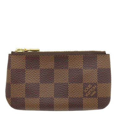 ルイヴィトン Louis Vuitton ポシェット クレ N62658 ダミエエベヌ ダミエキャンバス コインケース ゴールド金具 茶 小銭入れ キーチェーン付き