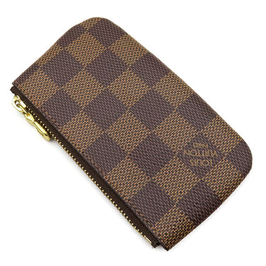 ルイヴィトン Louis Vuitton ポシェット クレ N62658 ダミエエベヌ ダミエキャンバス コインケース ゴールド金具 茶 小銭入れ キーチェーン付き