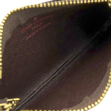 ルイヴィトン LOUIS VUITTON ポシェット クレ N62658 ダミエエベヌ ダミエキャンバス コインケース ゴールド金具 茶 小銭入れ キーチェーン付き