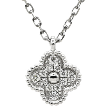 ヴァンクリーフアーペル Van Cleef & Arpels スウィート アルハンブラ ペンダント VCARO85900 ホワイトゴールド K18WG ダイヤモンド ネックレス 750 K18 ダイヤモンド 12石 VCA