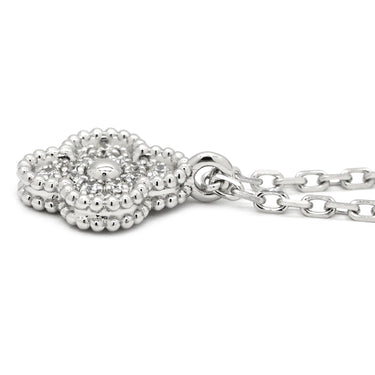 ヴァンクリーフアーペル Van Cleef & Arpels スウィート アルハンブラ ペンダント VCARO85900 ホワイトゴールド K18WG ダイヤモンド ネックレス 750 K18 ダイヤモンド 12石 VCA