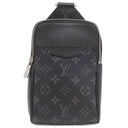 ルイヴィトン Louis Vuitton アウトドア スリングバッグ M30741 ブラック モノグラムエクリプス タイガ タイガラマ ボディバッグ シルバー金具 ショルダーバッグ 黒