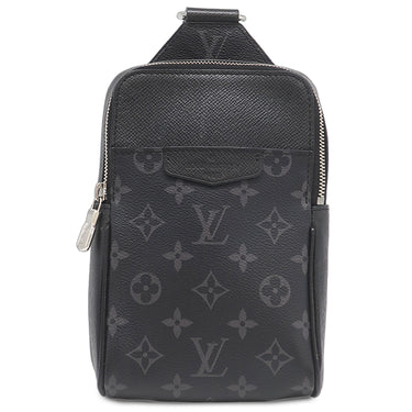 ルイヴィトン Louis Vuitton アウトドア スリングバッグ M30741 ブラック モノグラムエクリプス タイガ タイガラマ ボディバッグ シルバー金具 ショルダーバッグ 黒