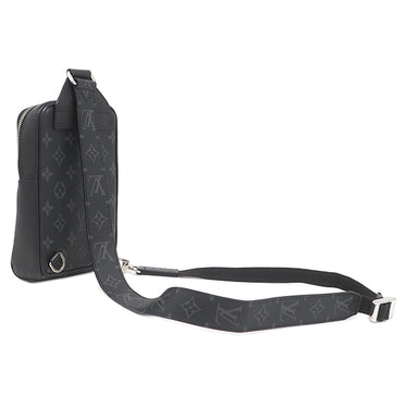 ルイヴィトン Louis Vuitton アウトドア スリングバッグ M30741 ブラック モノグラムエクリプス タイガ タイガラマ ボディバッグ シルバー金具 ショルダーバッグ 黒