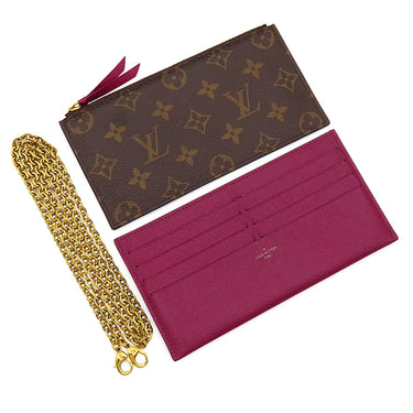 ルイヴィトン LOUIS VUITTON ポシェット フェリシー M61276 フーシャ モノグラムキャンバス チェーンウォレット ゴールド金具 チェーンショルダー