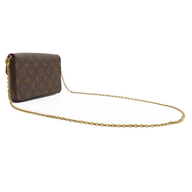 ルイヴィトン LOUIS VUITTON ポシェット フェリシー M61276 フーシャ モノグラムキャンバス チェーンウォレット ゴールド金具 チェーンショルダー