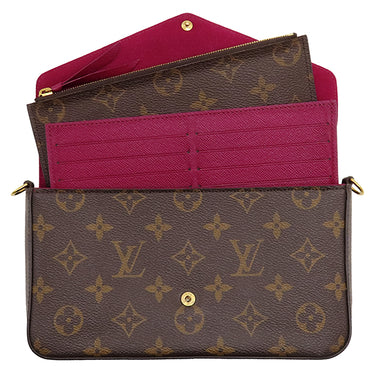 ルイヴィトン LOUIS VUITTON ポシェット フェリシー M61276 フーシャ モノグラムキャンバス チェーンウォレット ゴールド金具 チェーンショルダー