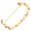 ミキモト MIKIMOTO あこやパール デザインブレス パールホワイト×イエローゴールド K14YG パール ブレスレット MIKIMOTO 真珠 アコヤパール 8粒 14K 14金 Au585